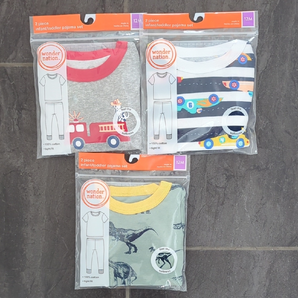Bundle 2 Piece Pajamas Sets Size 12 Months